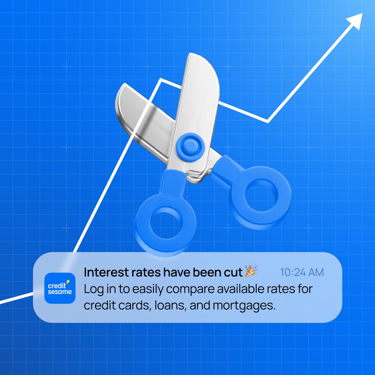 creditsesame's tweet image. Good news - the Federal Reserve has cut Interest rates 🎉But remember—your credit score plays the biggest role in securing the best available rates! Check your score with Credit Sesame, see what you can do to improve it, and always know what rates you qualify for 👀
