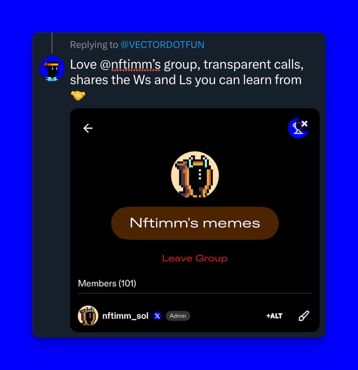 VECTORMAS DAY 9

PRIZE = 1 TENSORIAN 👾

SHOUT OUT YOUR FAVORITE VECTOR GROUP + EXPLAIN WHY THEY'RE GOATED 👇