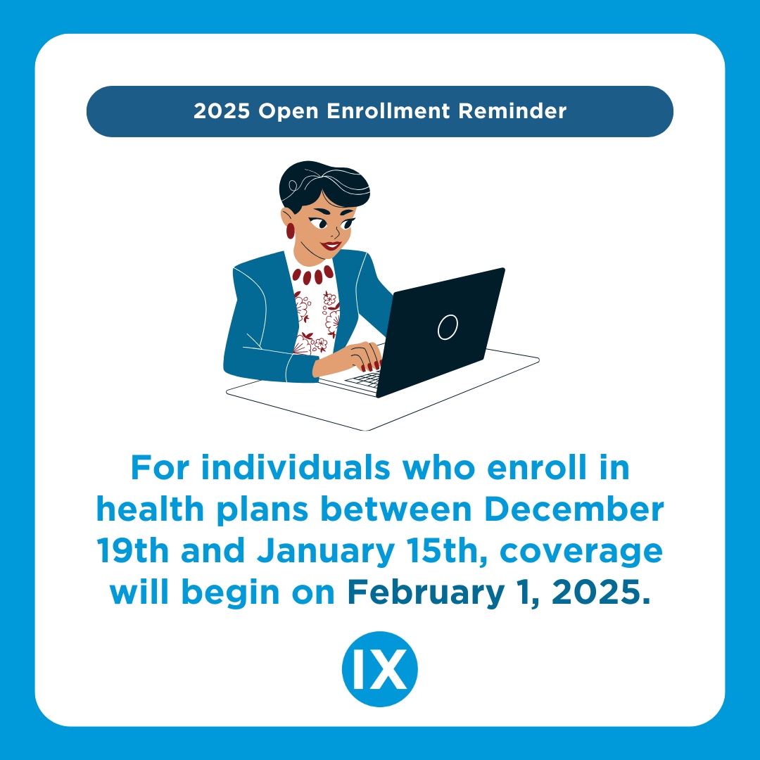 ixshealth's tweet image. Don't forget: there's still time to get coverage for 2025!

If you enroll in a health plan between December 19 and January 15, your coverage will start on February 1, 2025. 

Call us at 855-563-6993 to secure your benefits.

#IXSolutions #OEP2025 #HealthInsurance