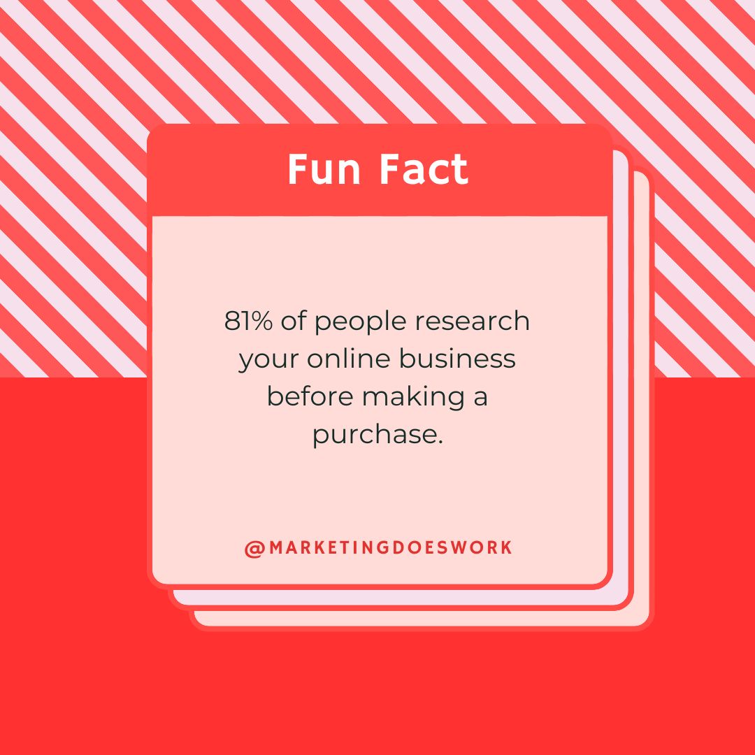 Fun Fact: 81% of people research online before making a purchase. Is your brand making the right first impression? Faceless Marketing can help!
 
faceless.marketing 
#MarketingTips #DigitalStrategy #Business #Marketing #Research