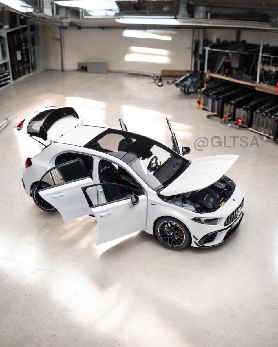 GLTSA's tweet image. The 1:18 Mercedes-Benz AMG A45 S model by Kilo Works exemplifies automotive excellence, mirroring the car's essence. Its sleek white finish and detailed features showcase Kilo Works' craftsmanship. This collector's item honors the AMG A45 S engineering marvel, impressing…