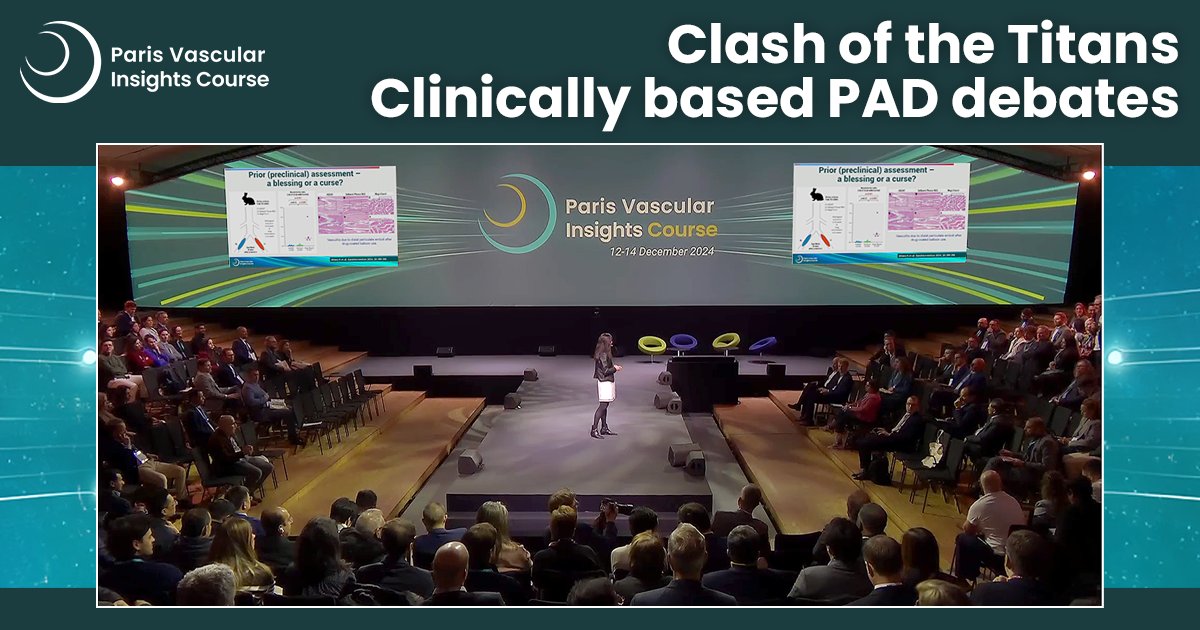 Clash of the Titans: clinically based PAD debates 📹
In this PVI Course 2024 session replay, experts discuss the best approaches to treating aorto-iliac occlusive disease—angioplasty, stenting, or specific stent types. 
View #PVI Course replay 👉🏼 paris-vascular-insights.com/cases-resource…