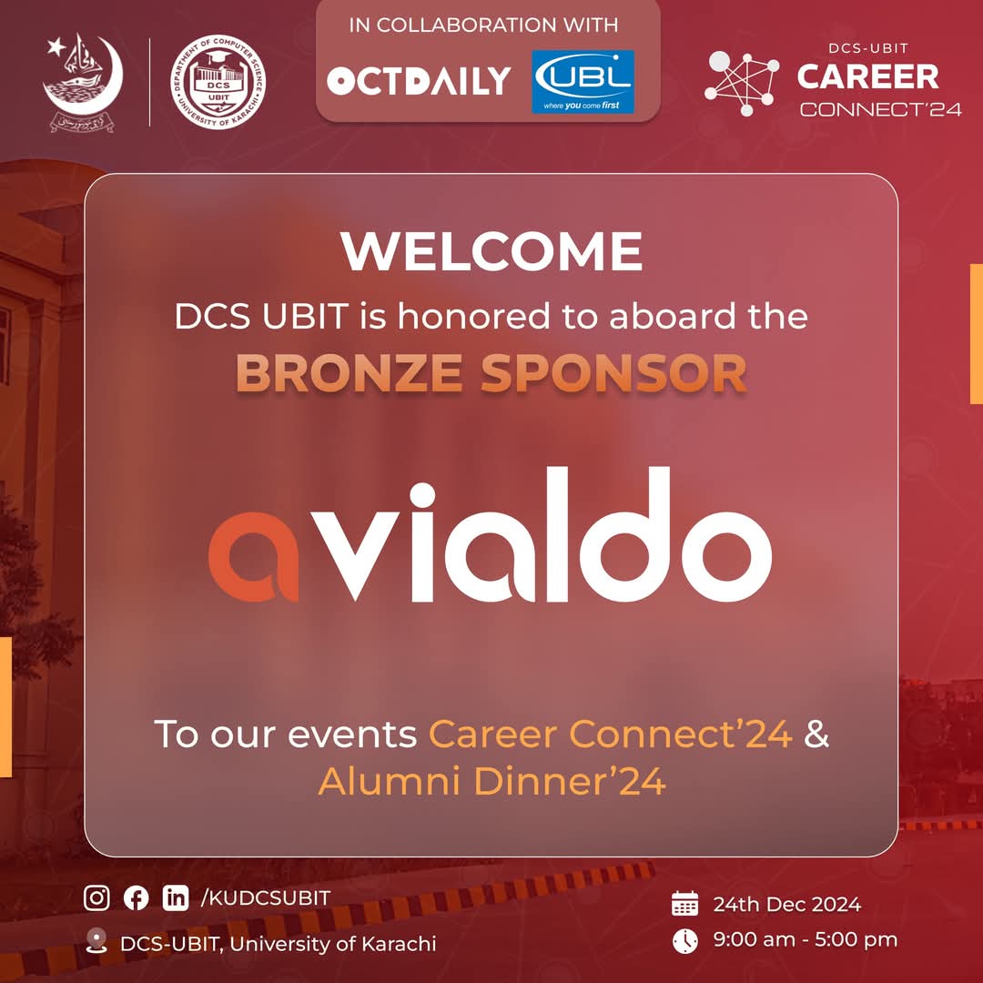 uokinfo's tweet image. We are proud to announce Avialdo Solutions as our 𝐁𝐫𝐨𝐧𝐳𝐞 𝐒𝐩𝐨𝐧𝐬𝐨𝐫 for 𝐂𝐚𝐫𝐞𝐞𝐫 𝐂𝐨𝐧𝐧𝐞𝐜𝐭 &apos;𝟐𝟒 &amp;amp; 𝐀𝐥𝐮𝐦𝐧𝐢 𝐃𝐢𝐧𝐧𝐞𝐫&apos;𝟐𝟒 ! 

#AvialdoSolutions #KoderLabs #CareerConnect24 #DCSUBIT #UBL #OctDaily #uokinfo #KarachiUniversity #atitalbatuok #atiuokofficial