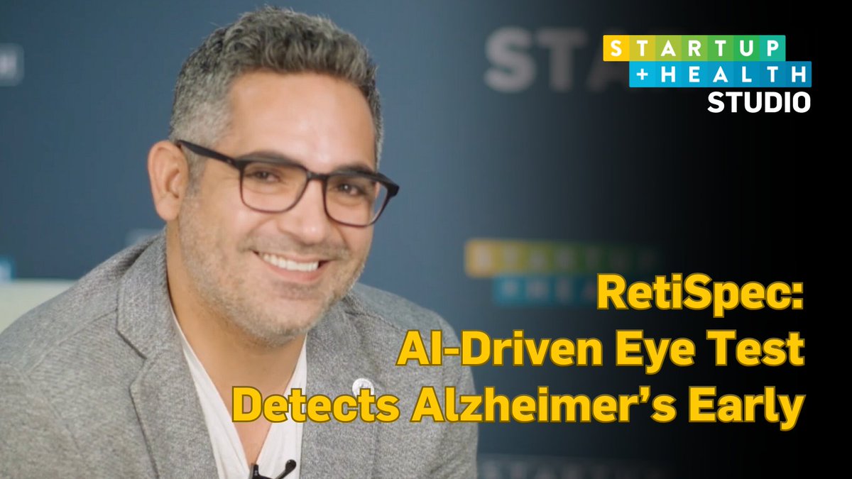 StartUp Health company <a href="/RetiSpec/">RetiSpec</a> has raised $10M &amp; inked partnerships to scale their early Alzheimer’s detection platform.

📺 Watch on StartUp Health TV ⤵️
ow.ly/jCX550Ut1ah

🧠 Join the #AlzMoonshot Community ⤵️
ow.ly/zNci50Ut1ai

#HealthTransformer #HealthMoonshot