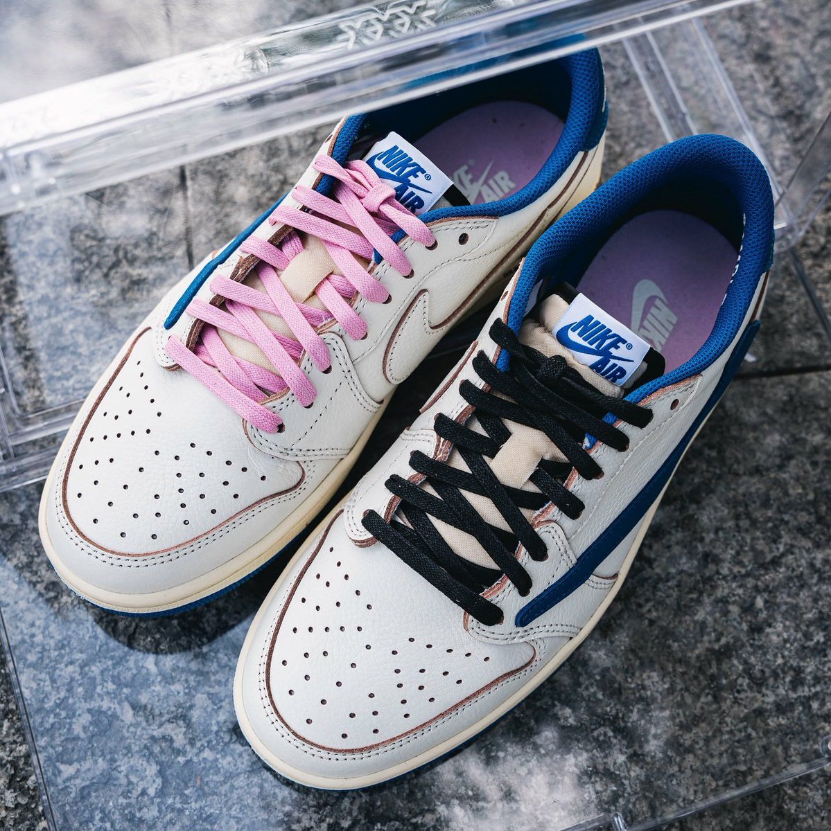 travis scott fragment pink laces