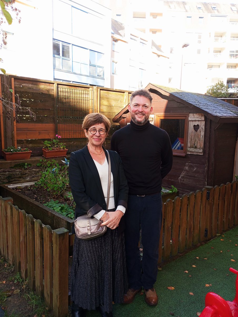 Ravi d'accueillir aujourd'hui Mme Francine Baudon-Brûlé, adjointe déléguée à l'Enfance et à la #PetiteEnfance de #LeMans avec ses services municipaux, afin d'échanger sur la pédagogie par la nature développée en #crèchesmunicipales &amp; #crèchesassociatives de plein air à #Rennes 🌳