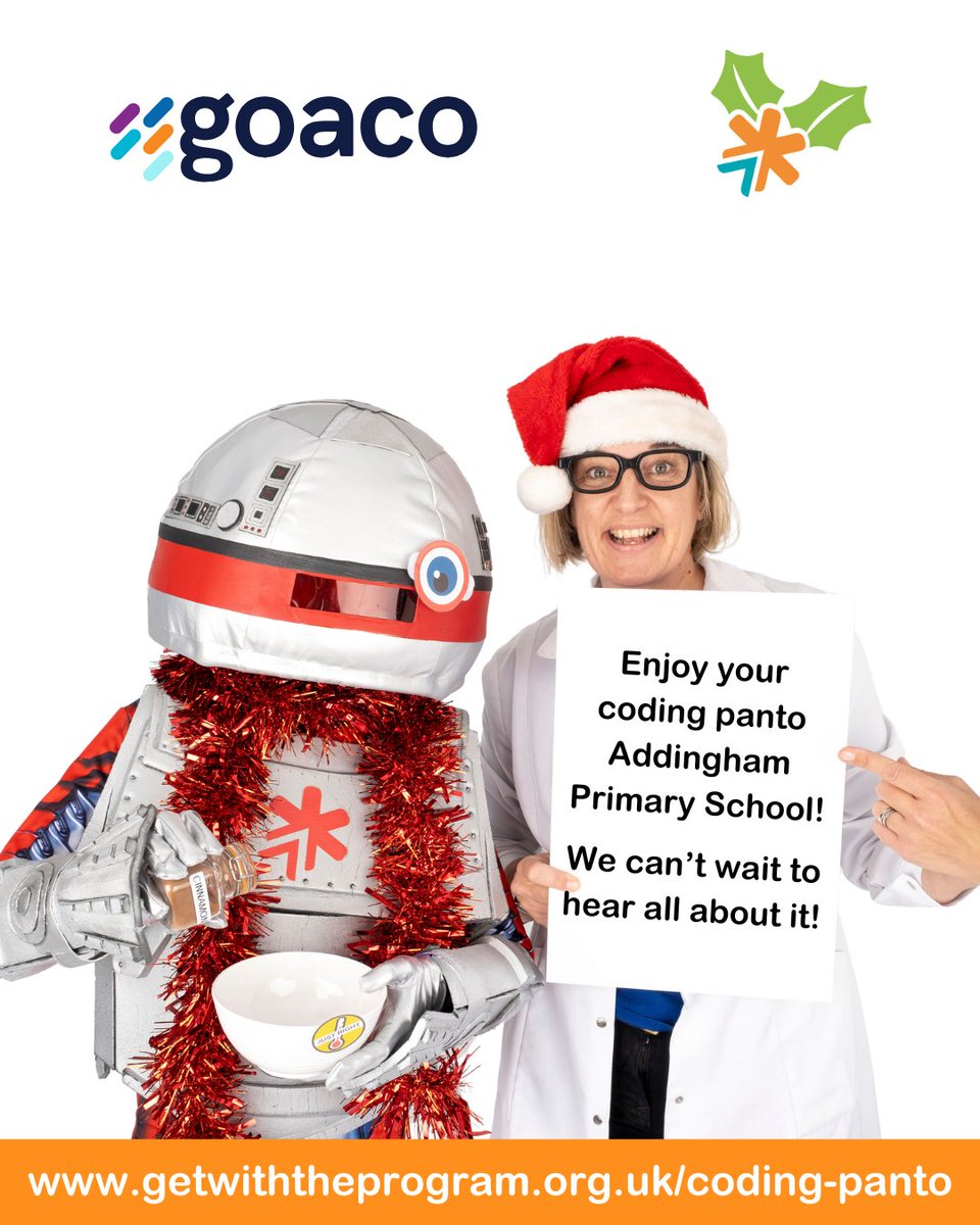 gwtp_uk's tweet image. Almost the end of term...Oh yes it is!!
What a gift @goacodigital have for the children of Addingham PS today! Thanks to their kind generosity the children will be going on a virtual #codingpanto helping #ALtheRobot make porridge for The 3 Bears - what a way to end the term!
