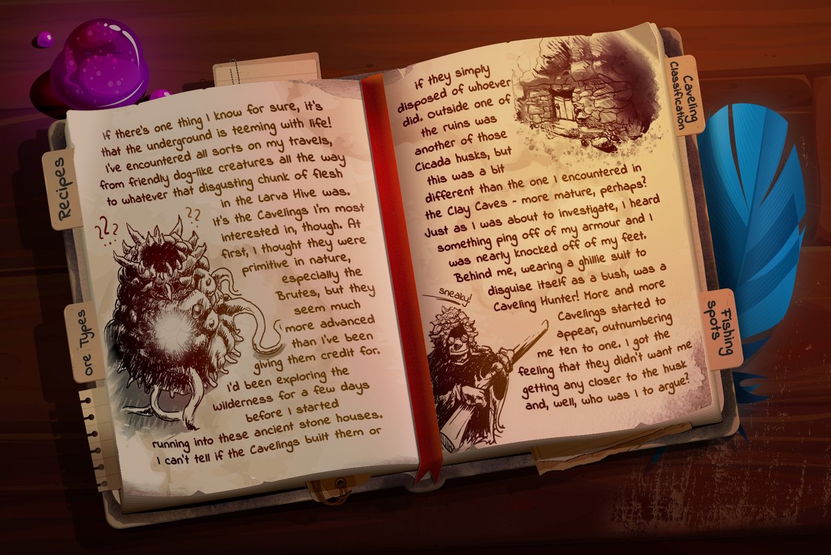 CoreKeeperGame's tweet photo. We have another excerpt from the #CoreKeeper #NotesFromTheUnderground journal to share with you! This entry follows our wayward Explorer all the way to Azeos Wilderness where they make yet another discovery 👀
More here: https://t.co/qQG0lywbMH https://t.co/brZGltynmB