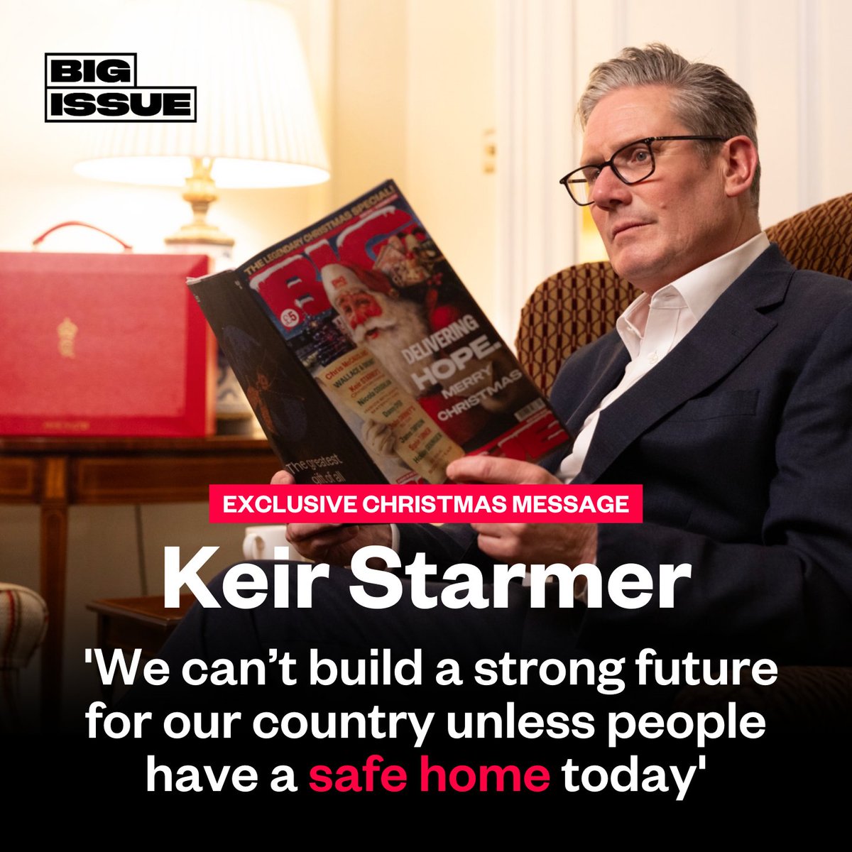 Big Issue (@bigissue) on Twitter photo “When I was growing up, our home was my family’s security,” Prime Minister <a href="/Keir_Starmer/">Keir Starmer</a> writes in his exclusive Christmas message for Big Issue.
“For me, it was the base camp from which I could learn and grow.
“We can’t build a strong future for our country unless people have “When I was growing up, our home was my family’s security,” Prime Minister <a href="/Keir_Starmer/">Keir Starmer</a> writes in his exclusive Christmas message for Big Issue.
“For me, it was the base camp from which I could learn and grow.
“We can’t build a strong future for our country unless people have
