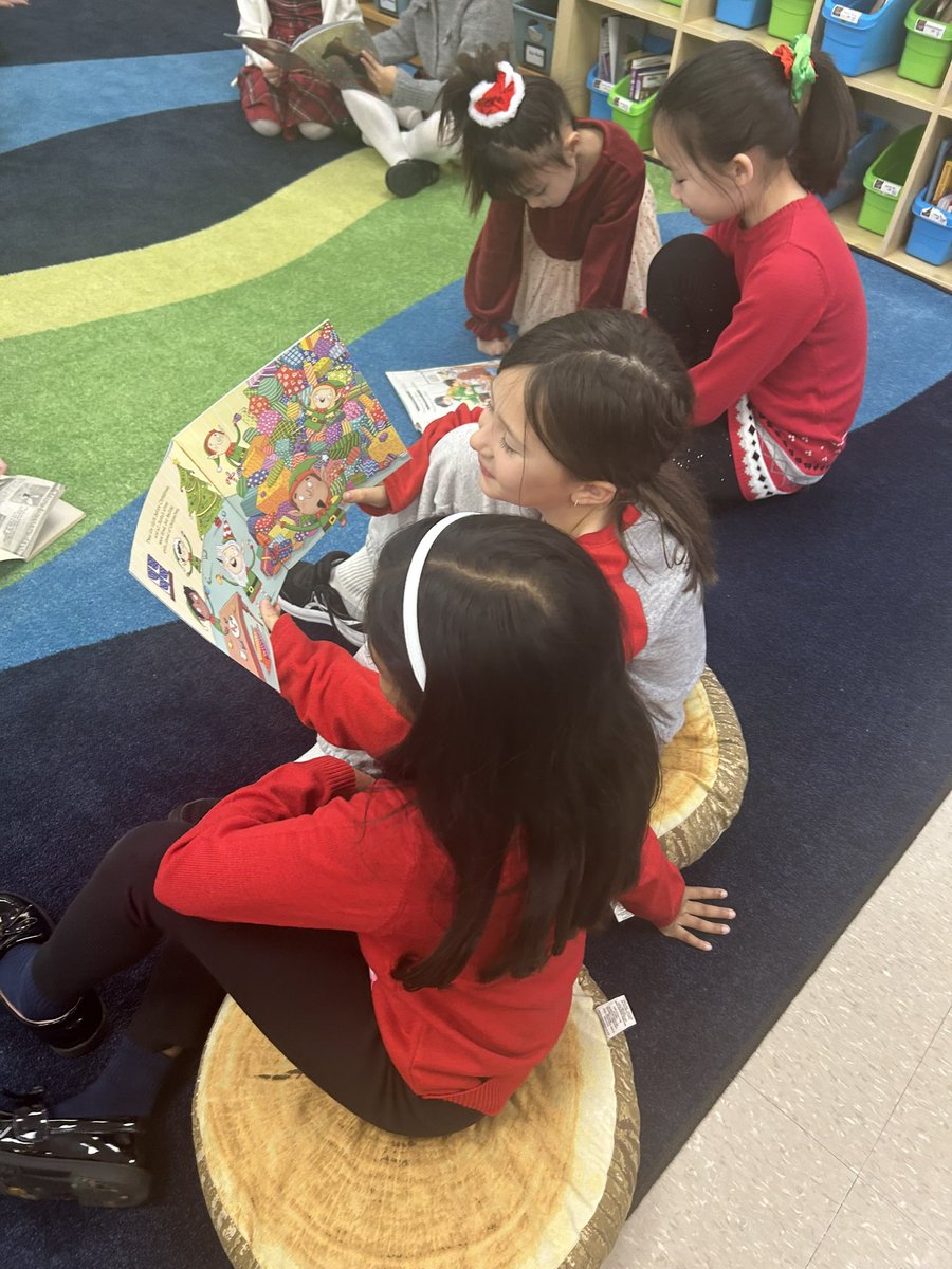 Christmas reading buddies and clean up day!!