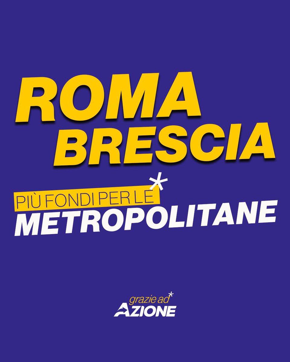 Le infrastrutture generano sviluppo. Le opere muovono le città. Per questo ci siamo battuti per il ripristino dei fondi da destinare alle linee #metropolitane di #Roma e #Brescia, precedentemente tagliati dal #governo.