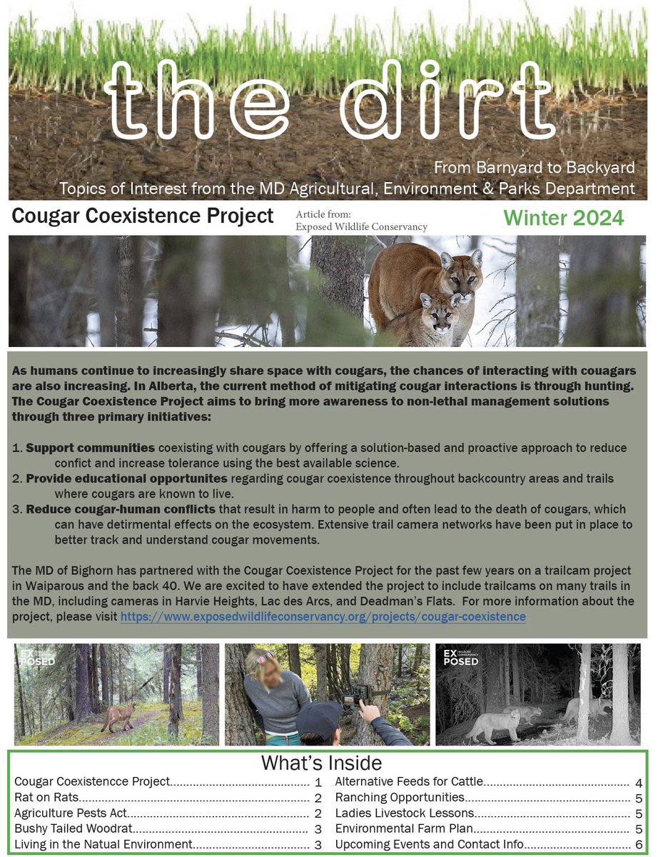 The latest edition of the Dirt is now available to view! 

To view the Dirt online, please follow this link: mdbighorn.ca/DocumentCenter…

Hard copies are available to pick up at the MD office.