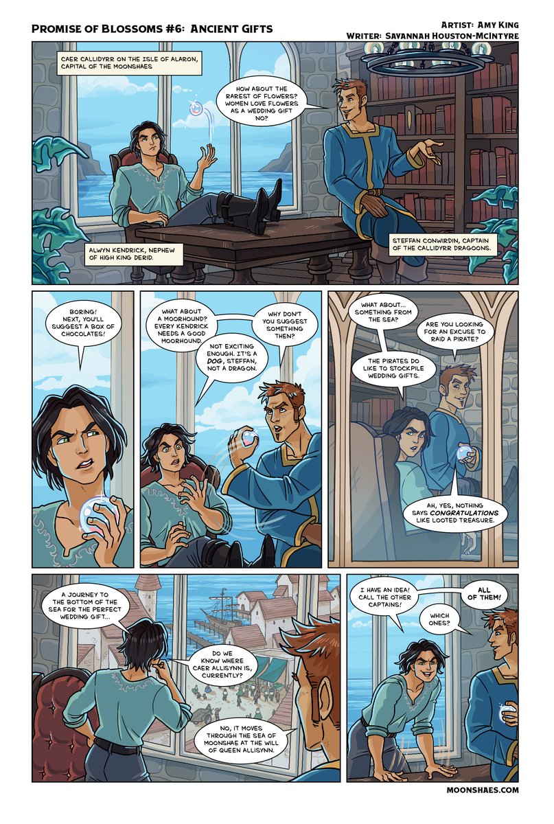 A wedding gift is a serious affair for royalty in the Moonshaes. It can even be a call to adventure!
Please check out our latest comic teaser for PO-BMG-MOONEP-POB-01 "Something Ancient" by <a href="/Kat__Wynne/">Kat, Summoner of Doom with Ride of the Elkaryies</a> from <a href="/baldmangames/">Baldman Games</a>. Comic by <a href="/sephiramy/">King 👑 Amy</a> and <a href="/Writersavvy/">Savannah Houston-McIntyre</a>.