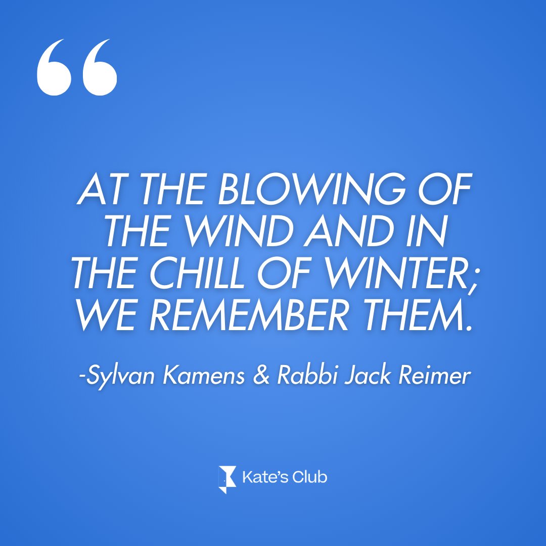 We're closed until 1/2/25 &amp; will return emails &amp; calls then.

As many face heightened grief during the holidays, we hope you can find comfort in sharing memories with a supportive community, or even in the comments.

Visit katesclub.org for for more support &amp; resources.