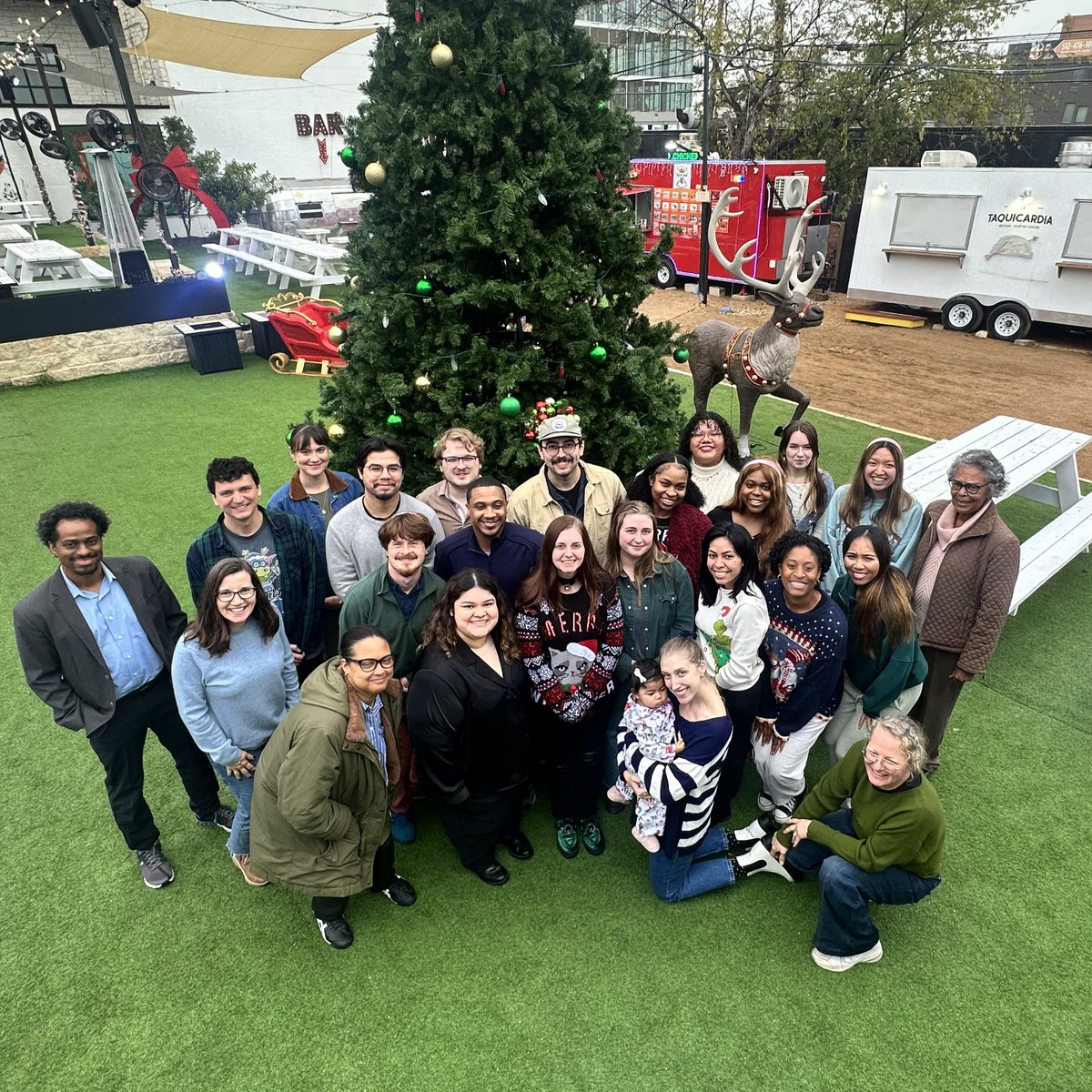 Our team—AmeriCorps coaches + staff—shines brighter than any holiday lights! 🎄✨ Together, we’re leading students to college success. #CollegePossible #Leadership #HolidayCheer