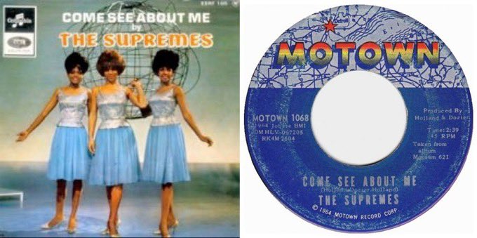 espofootball's tweet image. Dec19,1964 The #Supremes start a 1wk run at #1 on the billboard Hot100 Singles Chart with "Come See About Me" written and produced by Holland–Dozier–Holland (Brian Holland, Lamont Dozier, Eddie Holland). The Supremes will return to #1 Jan16,1965. Their 3rd #1 this year
