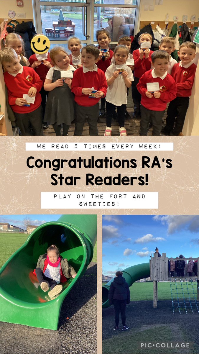 Well done Star Readers in RA for reading 5 times every week this term! Children had extra play on the fort and sweeties! Article 28 #ReadingAtBewley #BrightProudSuccessful