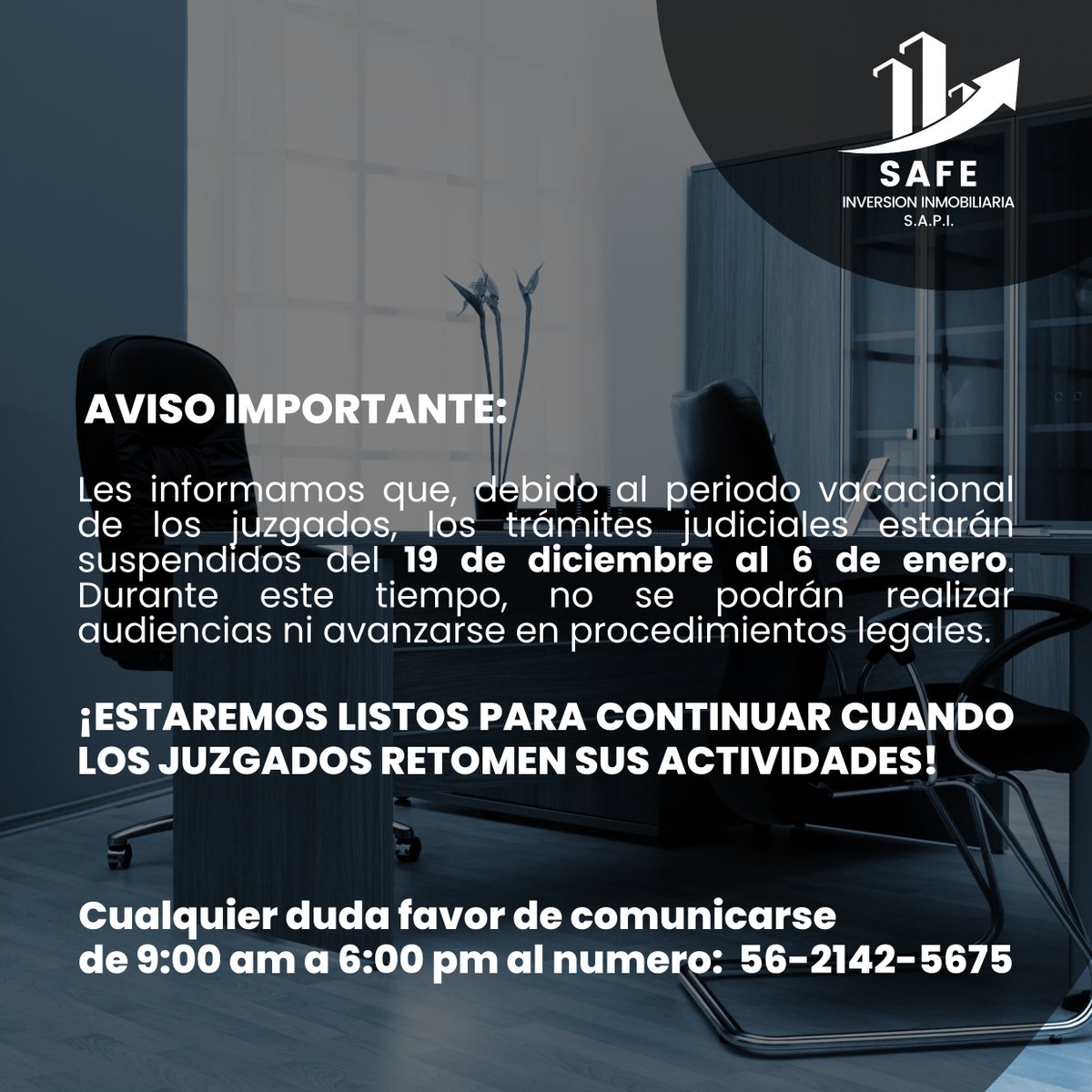 SafeInversion's tweet image. ¡Atención a todos nuestros clientes e inversionistas!