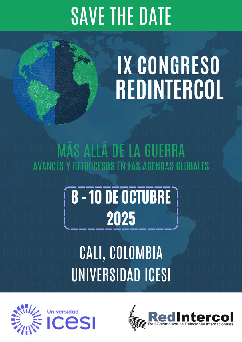 fabsanchezc's tweet photo. Cordialmente invitados en 2025 👇
🚨 IX Congreso @RedIntercol
https://t.co/IEiGh6Jnn0 https://t.co/4d01AjPWw6
