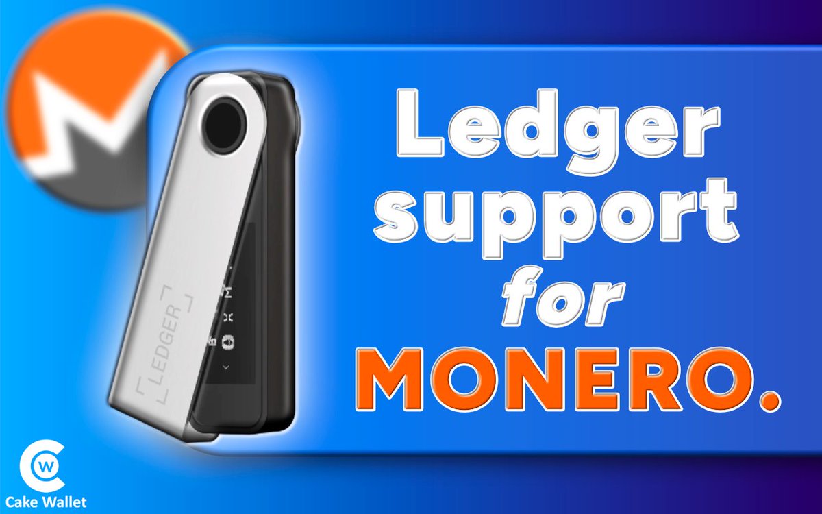 The moment you've been waiting for: Cake Wallet v.4.22.0 is live with <a href="/Ledger/">Ledger</a> x <a href="/monero/">Monero (XMR)</a> support! 🚀 Also:

- New seed verification flow to keep funds safe
- Bug fixes &amp; enhancements

Happy holidays, and visit our blog for all the changes: cakelabs.com/news/ledger-mo…