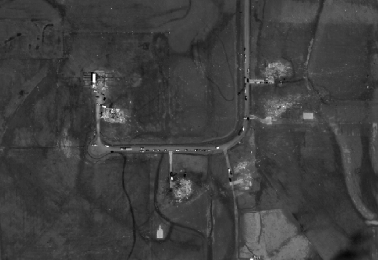 Never before seen Maxar imagery of the 2011 El Reno-Piedmont EF5 path after barreling through a community of homes north of Piedmont.