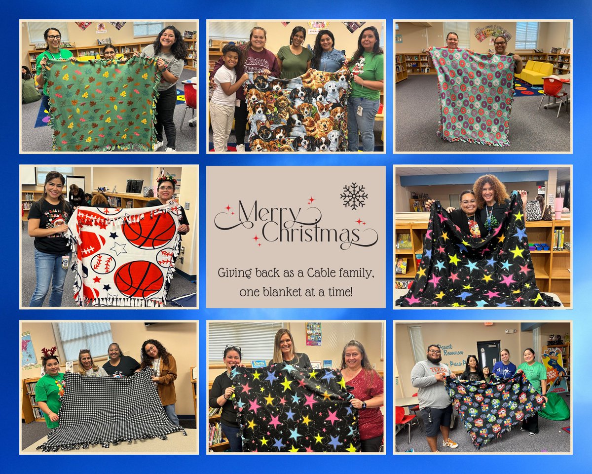 Isabel_Anaya1's tweet image. Starting a new tradition at @NISDCable! Our amazing staff came together to create blankets for @ProjectLinus, spreading warmth and comfort to children in need. Proud to be part of a team that gives back with so much heart! @NISD 

#SeasonOfGiving #Tradition #ProjectLinus