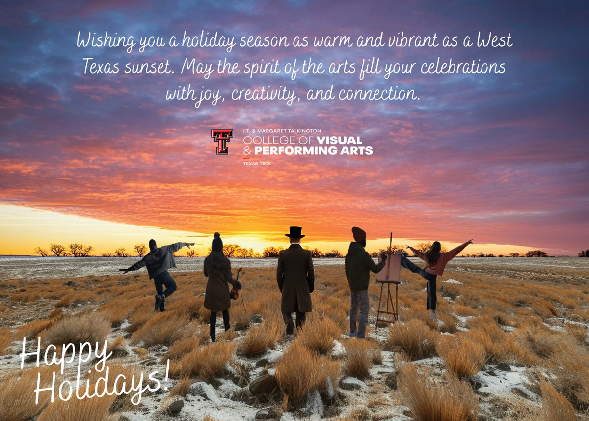 Wishing all of our students, faculty, staff, alumni, and friends a festive holiday season!

#ttuarts