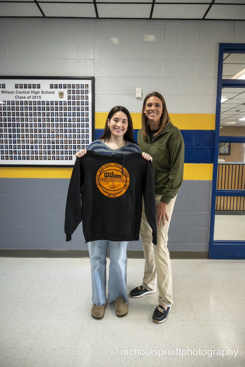 Congratulations to Kiley Jo Byrom for getting Wilson County Girls Basketball Player of the Week presented by Molly Sprouse!!!