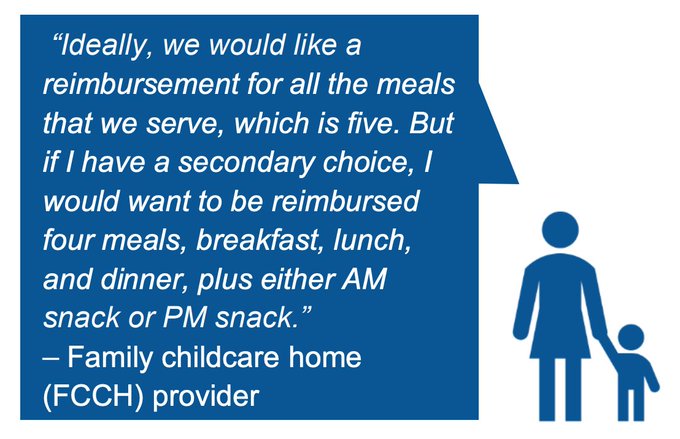 New policy brief from HER grantee <a href="/ucnpi/">UC Nutrition Policy</a> provides evidence supporting increasing #CACFP reimbursements from 3 to 4 meals/snacks per child daily. npi.ucanr.edu/News/?blogpost…