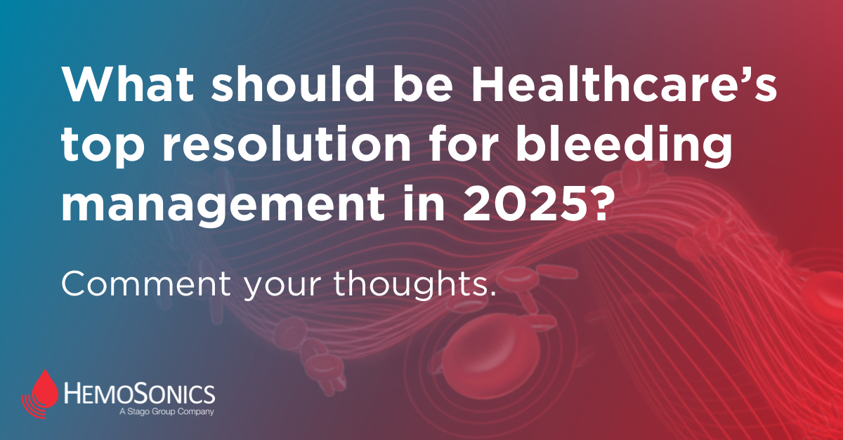 New year, new goals! What should be healthcare’s top resolution for bleeding management in 2025? Share your thoughts below! #HealthcareResolutions #BleedingManagement