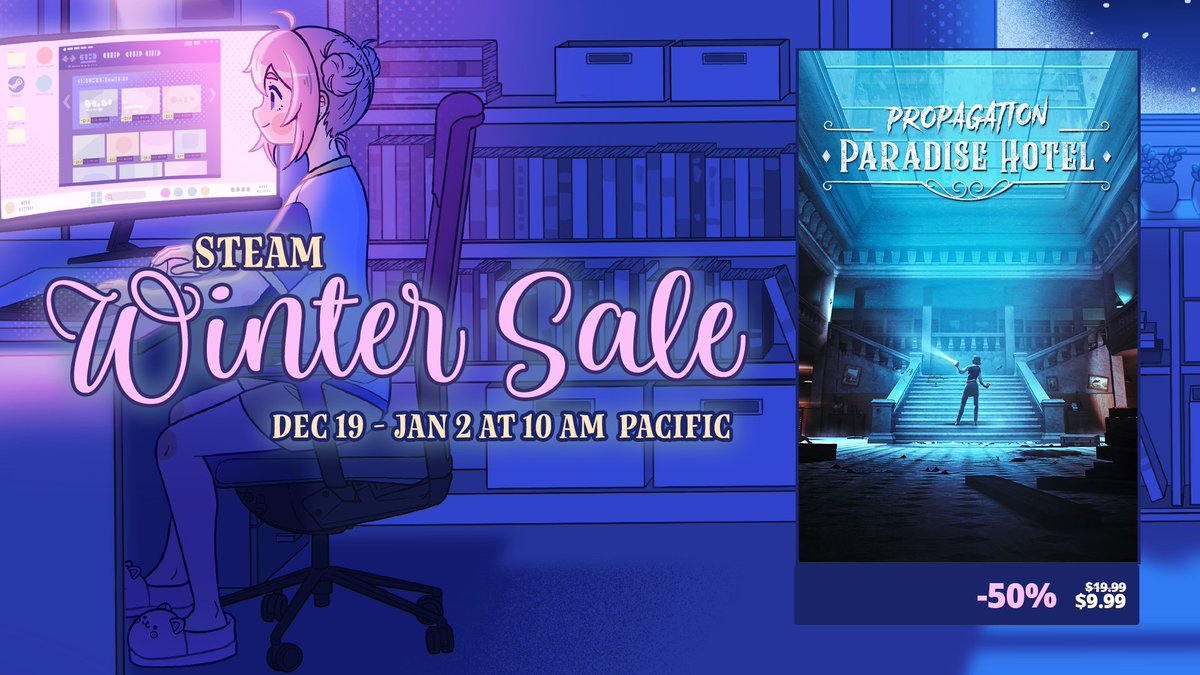 To celebrate the end of the year, Propagation: Paradise Hotel is 50% off on Steam! 

If you are looking for a scary game, don't miss this opportunity ♥