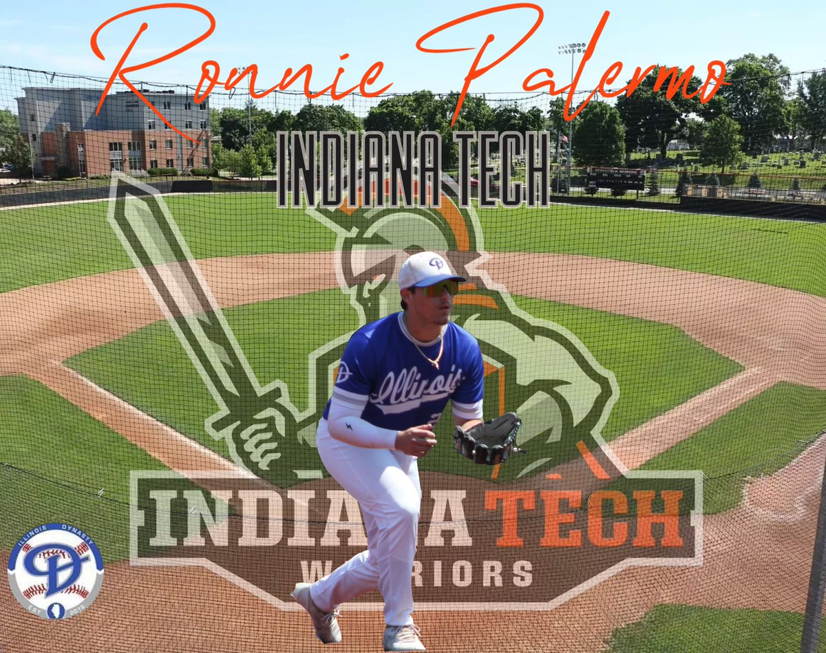 Ron Palermo (@rpalermo_2025) on Twitter photo I am very excited to announce my commitment to attend and play baseball at Indiana Tech
Thank you to the coaching staff <a href="/ILDYNASTY/">Illinois Dynasty</a>
Thank you <a href="/INTechBaseball/">Indiana Tech Baseball</a> Coach McWilliams and Coach Alwine for the opportunity
Go Warriors!!! I am very excited to announce my commitment to attend and play baseball at Indiana Tech
Thank you to the coaching staff <a href="/ILDYNASTY/">Illinois Dynasty</a>
Thank you <a href="/INTechBaseball/">Indiana Tech Baseball</a> Coach McWilliams and Coach Alwine for the opportunity
Go Warriors!!!