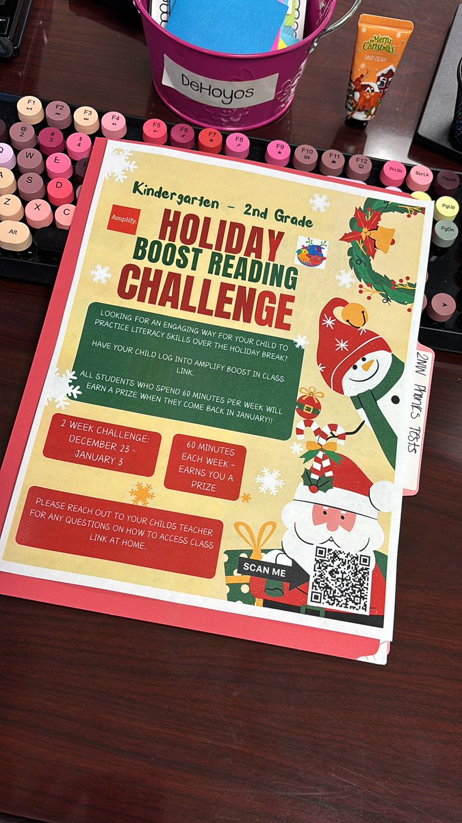 Let’s Go! Holiday Boost Reading Challenge 🎄Starting a new idea this year to keep our k-2 kids engaged with literacy over the break! #betteratmeador #pisdlachat