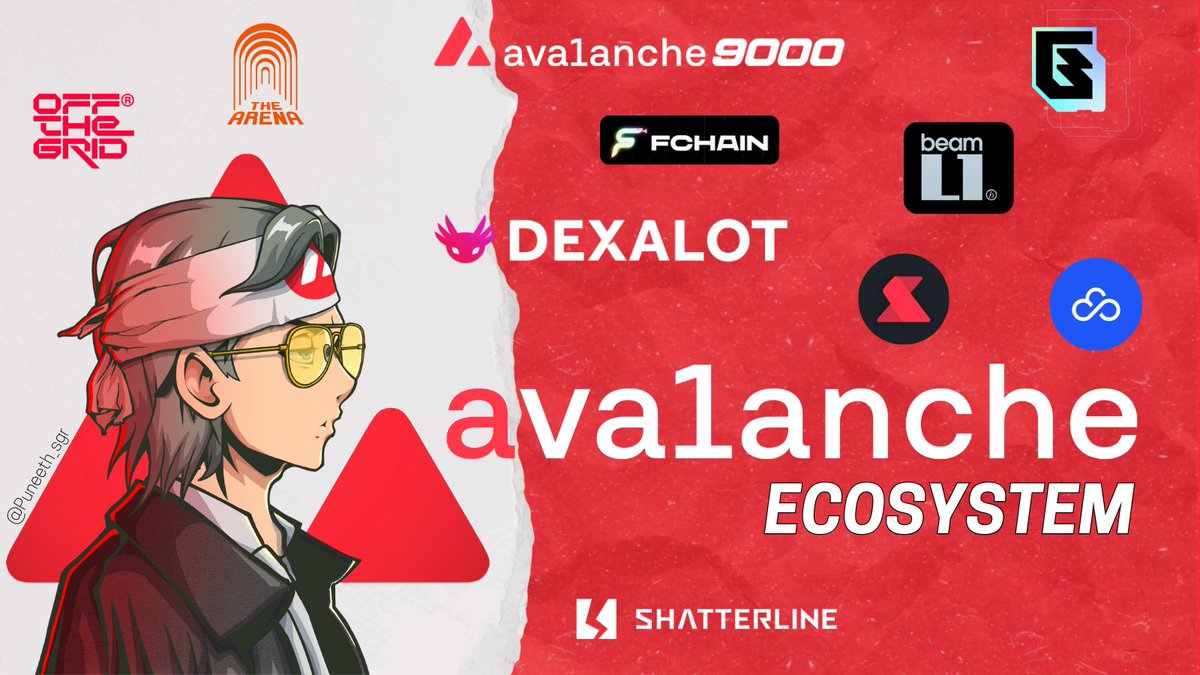 💡Spotlighting on some of the noteworthy applications and L1s built/building on #Avalanche9000 

The entire <a href="/avax/">Avalanche🔺</a> ecosystem is booming, from DeFi platforms to AAA games building their own Layer 1 blockchain following the ETNA upgrade 🔺

Let's Dive In 🧵