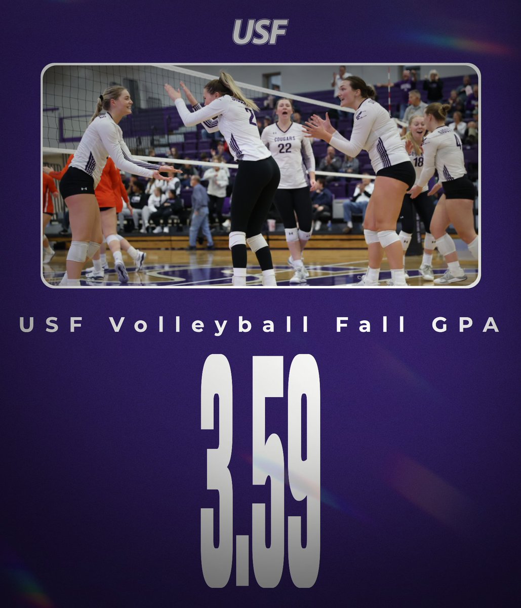 Another great semester by our student-athletes! We are so proud of the work our athletes do in the classroom! 💜🐾🏐