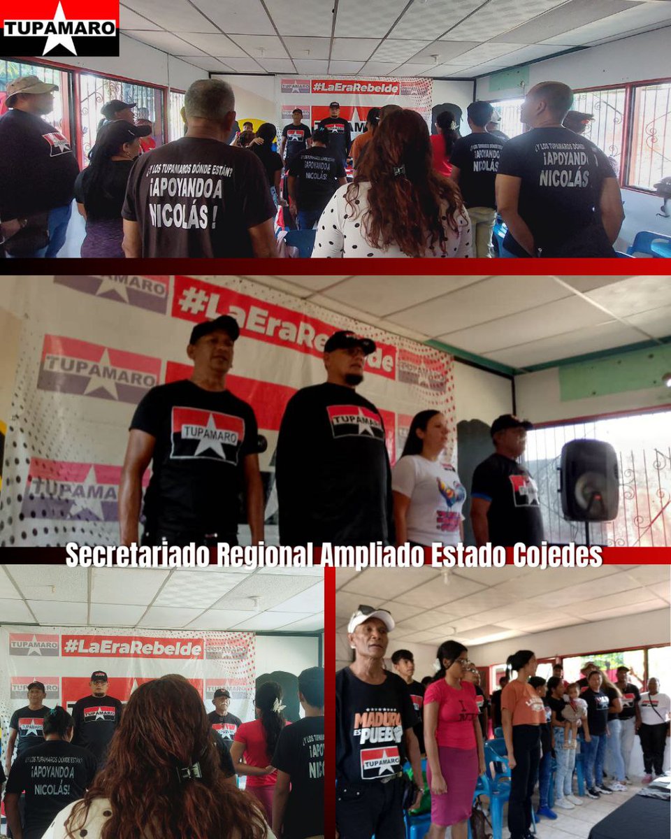 portuguesamrt2's tweet photo. |Estado Cojedes|🇻🇪 Se lleva a cabo  Secretariado Regional Ampliado. Dónde hizo presencia miembros de nuestra Dirección Nacional. Raiza Lanz Resp. Actas y Correspondencias, así como el camarada Julio Portilla Resp. Bloque Llanero Franklin Fernández.

#TupamaroTomaCaracas https://t.co/2KoCqqT26g