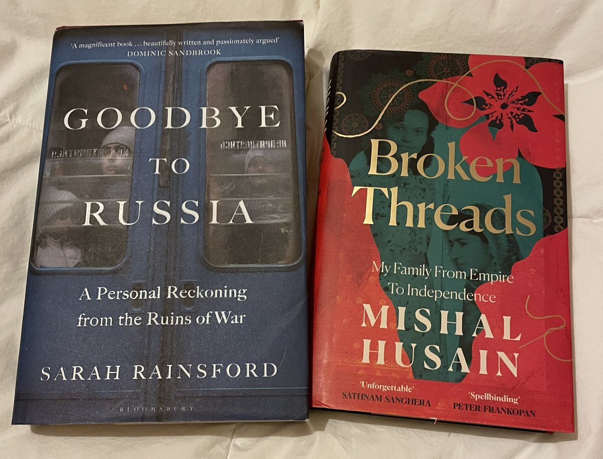 I’ve just read these fantastic books by two of the UK’s very best journalists (and former roommates!) <a href="/sarahrainsford/">Sarah Rainsford @sarahrainsfordbbc.bsky.social</a> &amp; <a href="/MishalHusain/">Mishal Husain</a> Both are fascinating, moving &amp; tell their stories at pace. If you’re looking for a late Christmas present, you’ve found it now