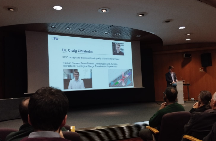 Last Friday we celebrated our yearly ICFO day in Barcelona. It was a particularly special day for our group, since Craig was awarded one of the ICFO PhD Thesis Awards! 🎓🏆

Congratulations Dr. Chisholm! 🥳🎉🥝
<a href="/ICFOnians/">ICFO</a>