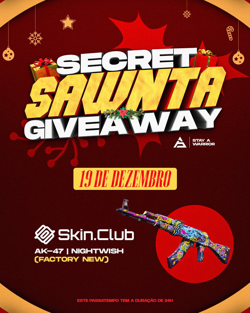 Mais uma prenda que não ocupa espaço debaixo da árvore! 🎄

👉 Follow <a href="/sawggofficial/">SAW</a> &amp; <a href="/skinclubmedia/">SKIN.CLUB</a>
👉 Like &amp; Repost

Participa nas próximas 24 horas!