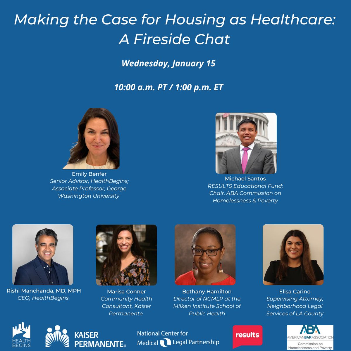 HealthBegins (@healthbegins) on Twitter photo Housing is critical to health. Join our #webinar with <a href="/aboutKP/">Kaiser Permanente</a> <a href="/National_MLP/">National Center for Medical-Legal Partnership</a> <a href="/NLSLA/">NLSLA</a> @ABAequ & @Results_tweets to discuss the need for more investment in medical-legal partnerships. #Medleg #HealthEquity #housing
Making the Case for Housing as Healthcare buff.ly/3VM3Akb Housing is critical to health. Join our #webinar with <a href="/aboutKP/">Kaiser Permanente</a> <a href="/National_MLP/">National Center for Medical-Legal Partnership</a> <a href="/NLSLA/">NLSLA</a> @ABAequ & @Results_tweets to discuss the need for more investment in medical-legal partnerships. #Medleg #HealthEquity #housing
Making the Case for Housing as Healthcare buff.ly/3VM3Akb