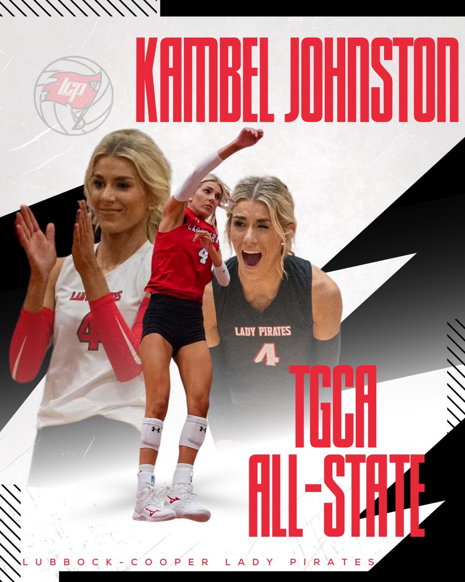 VolleyballLcp's tweet photo. Lady Pirate outside hitter has been named TGCA All State! Way to go Kam! https://t.co/7CiW8SeNZY