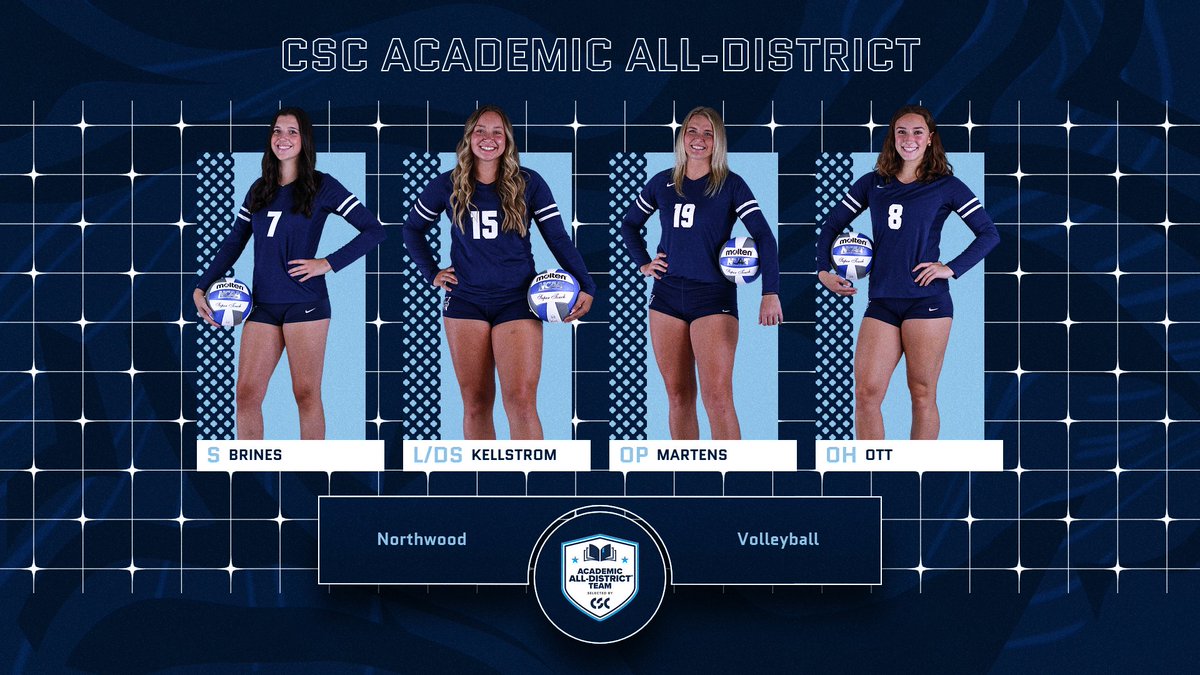 Volleyball Places Four On the CSC Academic All-District Team gonorthwood.com/x/a9zsr