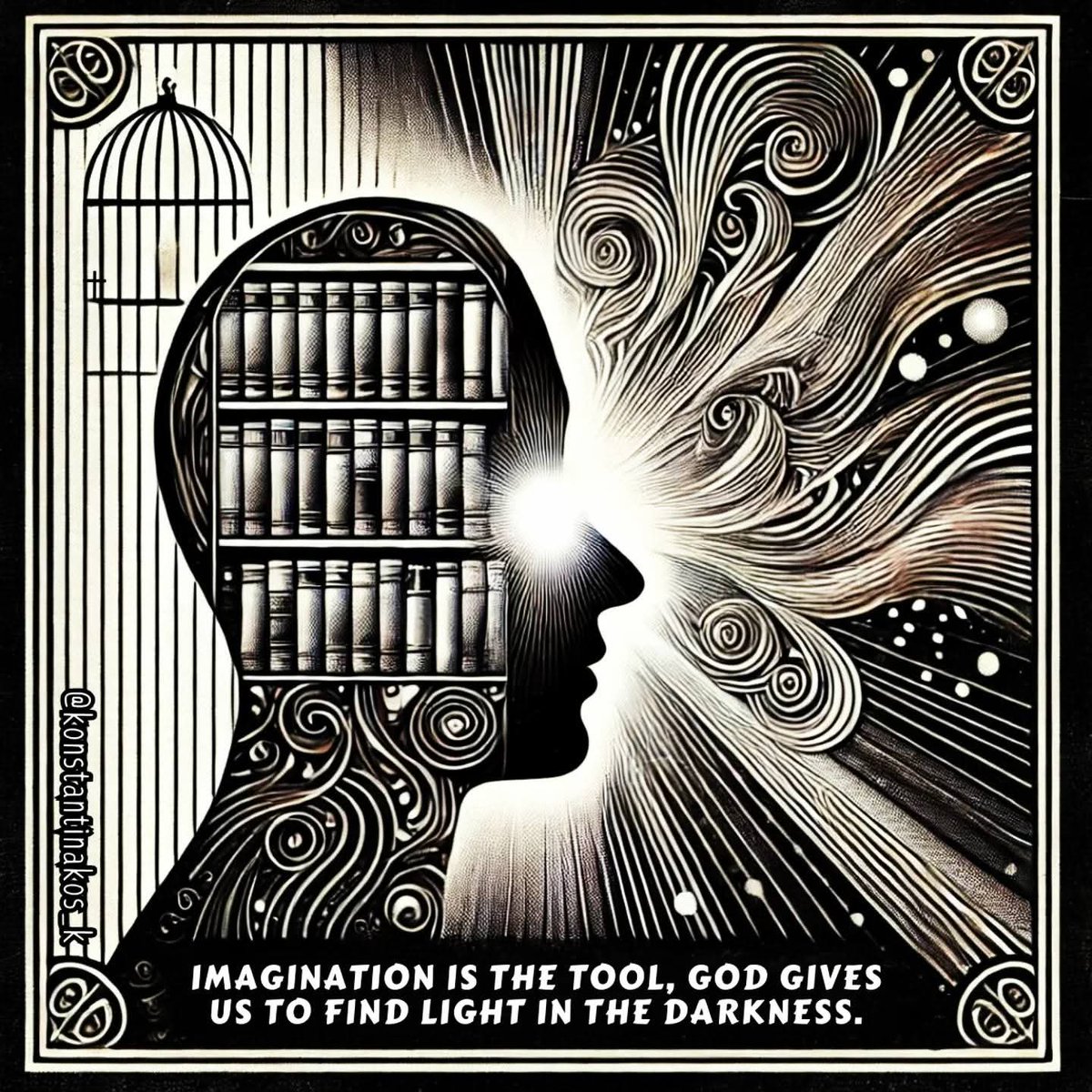 konstantinakos_'s tweet image. Imagination is the tool God gives us to find light in the darkness.

Διάβασε ολόκληρο το κείμενο 🔗 ⤵️ 
facebook.com/share/1Ei9iakR…

#ImaginationAndReality #MemoryMatters #CreateWithSoul #LifeBeyondLimits #EmbraceCreativity #InnerStrengthJourney #LightThroughDarkness