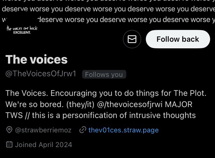 //they got to me oh no the voices
