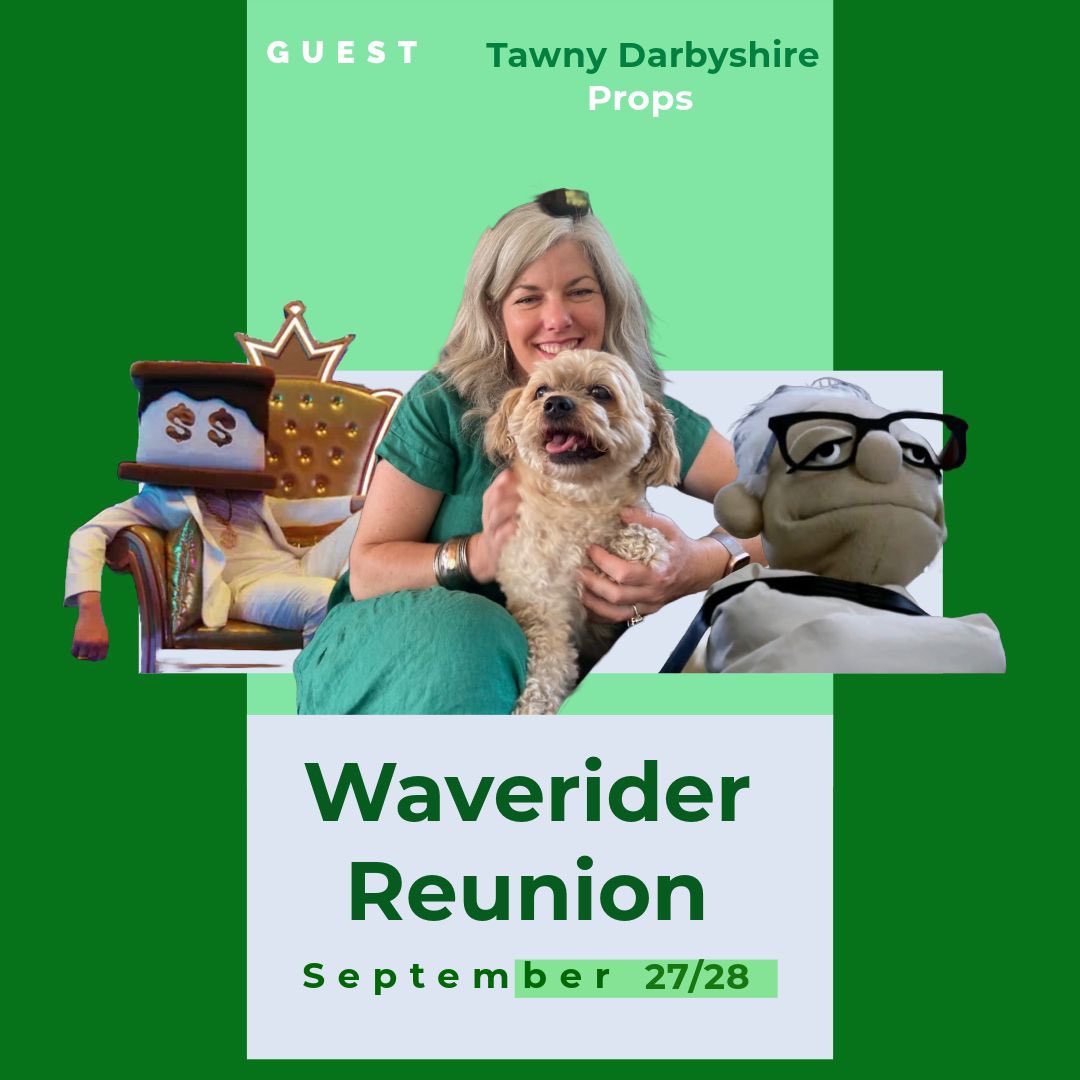 GUEST ANNOUNCEMENT

We are excited to announce that Tawny Darbyshire will be joining the Waverider Reunion! Tawny is one of the great minds behind some of our favorite props from the set of #LegendsOfTomorrow, including DJ S’More Money’s headpiece and the Puppets of Tomorrow.
