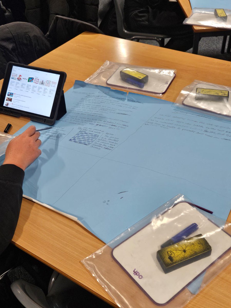 S3 pupils showcase their creativity by putting their efforts to create  a blueprint for their upcoming challenge of making their own board games.