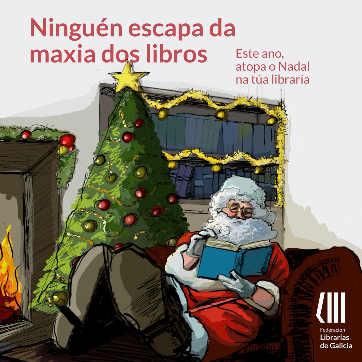 🎅✨ Hai tanta maxia na lectura que nin Papá Noel pode escapar dela! Aventuras, amor, paixón, historias abraiantes... os libros seguen a ser o agasallo perfecto. Ese que fai voar a imaxinación de persoas grandes e pequenas 📚🎄

📍Atopa a maxia do Nadal na túa libraría de