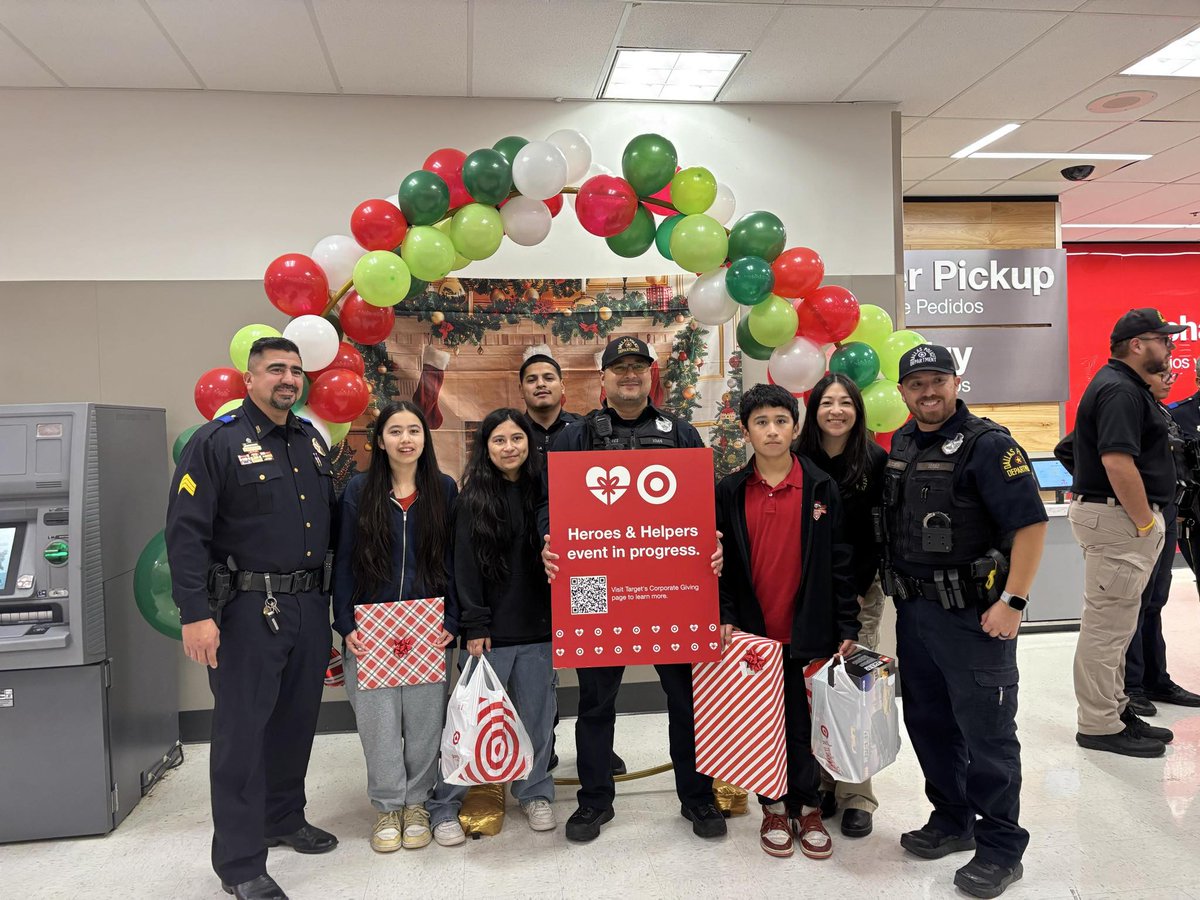 Thank you, Target Lovefield Store, for hosting 15 children for Heroes and Helpers event on Tuesday, December 17th! Our officers and families bonded during their shopping experience! #PricelessMoments #DPDUNIDOS