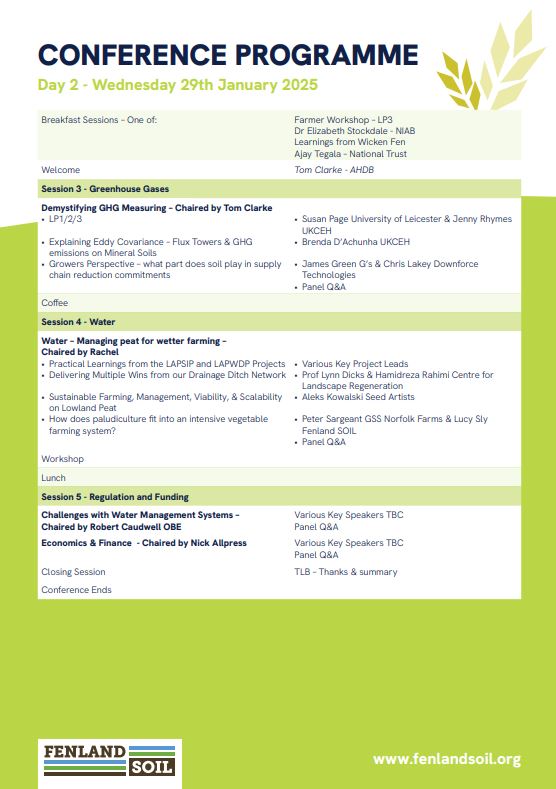 Fenland SOIL (@fenlandsoil) on Twitter photo 🚜 The 2025 Fenland SOIL Conference Agenda is here! Join us in Ely for 2 days of workshops, networking & expert insights on lowland agricultural peat, policy changes, & more. Open to everyone interested in lowland ag peat and fens 
🗓️ Register now! 
eventbrite.co.uk/e/exploring-th… 🚜 The 2025 Fenland SOIL Conference Agenda is here! Join us in Ely for 2 days of workshops, networking & expert insights on lowland agricultural peat, policy changes, & more. Open to everyone interested in lowland ag peat and fens 
🗓️ Register now! 
eventbrite.co.uk/e/exploring-th…