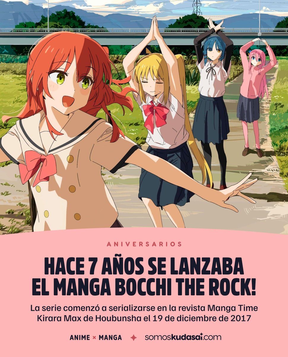 animetrends's tweet image. 🎉 Hace 7 años comenzaba la publicación del manga "Bocchi the Rock!". Tras una adaptación al anime y dos películas recopilatorias, ¿crees que eventualmente tenga una segunda temporada?